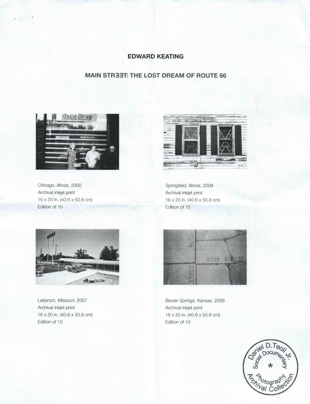 Main Street Lost Dreams Route 66 Ed Keating D.D. Teoli Jr. (19)